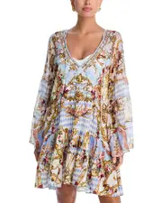 Camilla Silk Printed A-Line Dress
