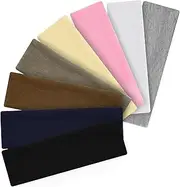 [GoClimber] 8 Pack Headbands for Women Non Slip Head Bands for Women's Hair, Fashion Workout Thick Stretchy Sweat Hair Bands Soft Fabric Sport Hair Warp for Yoga Running