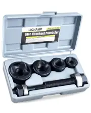 Manual Knockout Punch Kit, Heavy Duty Metal Sheet Knock Out Box Hole Cutter Cond