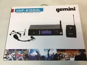 Gemini Single Channel Wireless Headset Lavalier Microphone System UHF-6100HL NEW