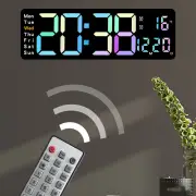 Multifunctional Digital Wall Clock LED Alarm Clock Temperature Large Display