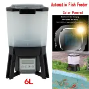Solar Powered Automatic Pond Fish Feeder Rain-proof Auto Feeding Timing Dispense