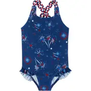 Andy & Evan Kids' Patriotic One-Piece Swimsuit in Navy Firework at Nordstrom, Size 6X