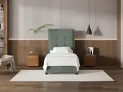 My Style Framed Headboard & Drawer Base - King Single / Seaglass / Drawer Base