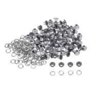 Grommets Kit 100set-3mm 1/8" Hole Metal Eyelets Grommet Tool,Grey