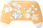 Wireless Switch Pro Controller Compatible with Switch/Lite/OLED, Wireless Pro Controller with Headphone Jack, Support Wake-Up Turbo Vibration Motion, Maple Orange
