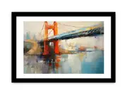 Bridge Abstract Art Art Framed print