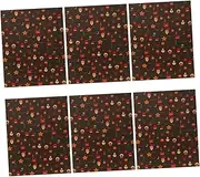 TOKIDNY 6 Pack Christmas Wrapping Paper Retro EU Style Durable Packing Paper DIY Wrapping Bright Colors and Patterns Perfect for Parties