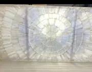 Rectangle Shape Dining Table Top Overlay work with Selenite Stone Hallway Decors