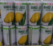 MANGO JUICE, 8 CANS (350ml ea) FOCO DRINK. F
