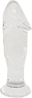 7 Inches Glass Pleasure Wand Crystal Massager, Eastern Delights Heavy Simulation Dildo Butt Plug