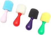 4Pcs Mini Spherical Sponge Brushes for DIY Painting Doodle Tools Creative Art Seals Safe Materials for Preschool Kindergarten Activities