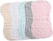 Baluue 5pcs Saliva Towels Shower Towels Burping Cloths Burp Cloths Towel Burping Cloths for Babies Face Cloths Burp Cloth Bibs Bath Towel Washcloths Cotton