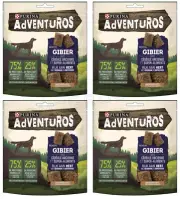 4 PURINA ADVENTUROS GIBIER Venison Superfood Dog Treats Bites 90g 3.17oz