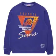NEW Phoenix Suns LOGO Crew Long Sleeve Sweatshirt by Mitchell & Ness