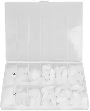 504pcs Short Nai Tips Matte Full Cover Acrylic False Gel Tips Multiple Sizes Home Salon DIY Manicure with Storage Box