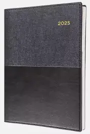 2025 A4 Diary Collins Vanessa DTP Day to Page 145.V99 BLACK Calendar Year