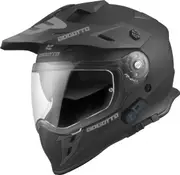 Bogotto H331 BT Bluetooth Enduro Helmet, black, Size S for Men