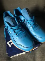 reebok leather CL HARMAN RUN women cyan bue size 8.5