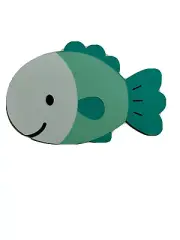 FISH Paper piece Handmade embellishment scrapbooking