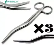 3 Pcs New Embroidery Curved Scissors 6" Tailor Surgical Premium Instruments