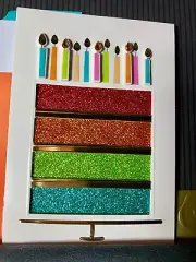 Happy Birthday Card! Stunning Sparkling Birthday Cake! Make a Wish!
