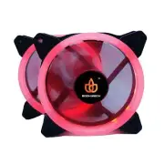 2X BODHiMECH 120mm Halo LED PC Cooling Silent Case Fan - Red