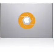 The Decal Guru Camera Shutter Decal Vinyl Sticker, Yellow, 13" Macbook Air