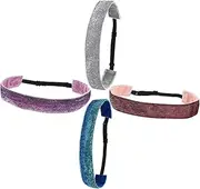 [MUSISALY] 4pcs Hair Ties for Kids Sport Headband Girls Boys Elastic Sports Hairband Breathing Material