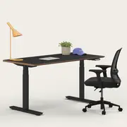 Recess Ergo Bundle | Ergonomic Chair Desk | Home Office Furniture Packages, Night / Large - 150W x 75D (cm) / Blackout/Black