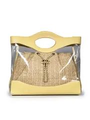 2018-19 Yellow PVC 31 Shopping Tote Satchel