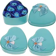 Healeved Flower Soap Present Box Mothers Day Rose Petal Flower Shape Soap Set 3 Pieces