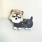 Dog Wall Clock Silent Clock Animal Wood Stylish Modern Wall Hanging Clock for