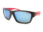 Bolle Holman Floatable Polarized Sunglasses Black Red Matte/ Blue Mirrored 12466