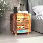 Rustic Drawer Solid Reclaimed Wood Bedside Cabinet Side Table Nightstand