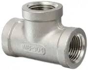 3/8 316 Stainless Steel Pipe Tee 11 Pieces