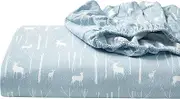 Eddie Bauer - King Sheets, Cotton Flannel Bedding Set, Brushed for Extra Softness, Cozy Home Decor (Birch Forest, King)