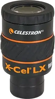 [Celestron] X-Cel LX 9mm Eyepiece, 1.25" Astronomy Telescope Accessory, High Magnification, Wide Field of View, Black (93423)