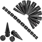[Longbeauty] 24pcs Big Gauges Kit Ear Stretching Kit 00G-20mm Acrylic Tapers Plugs Body Piercing Set