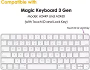 Skin for Apple Magic Keyboard 3 with Touch ID A2449 Ultra Thin S Keyboard Cover