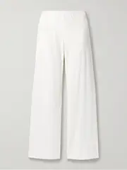 [Skin] Skin - Organic Pima Cotton-jersey Pajama Pants - White - 2 2 White