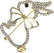 [COSMEVIVI] 2pcs Rabbit Design Pin Alloy Material Cartoon Brooch Pin Bunny Corsage Ornaments for Clothes Dec