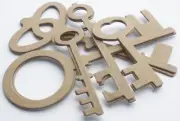 {15} *ViNTAGE KEY* Kit Bare Skeleton Keys Chipboard Die Cuts - 3 of Each Style