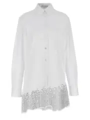 [J.W. Anderson] J. W. Anderson-Rhinestone Shirt Dress Abiti Bianco-Donna 8UK