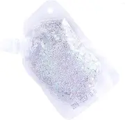 minkissy 1 Sequins Gel for Face Gel Nail Glitter Flakes Silver Face Glitter Hair Glitter Spray Face Gems for Festivals Hair Glitter Gel Glitter Face Makeup Sequin Body Gel Glitter Body Gel