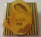 Coca-Cola Pin Girl with the Straight Sided Bottle on Calendar 1910