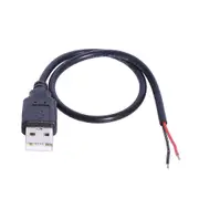 Power Supply Cable 2 Pin USB Female/Male 2Pin Wire Charging Charging Cord Extension Connector Electronic Maintenance male head