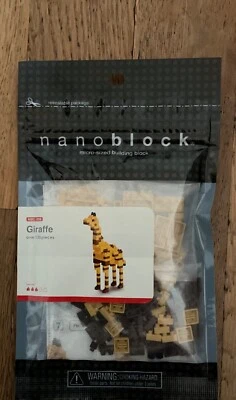Nanoblock Animals - African Giraffe, Nanoblock Collection Series New in Bag