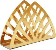 Tstarer Golden Metal Napkin Holder, Table Napkin Organizer for Kitchen & Picnic