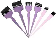 Hair Teasing Comb Purple Hair Dye Hair Brush, 6Pcs Hair Dye Coloring Brush Color Applicator Tint Brush,Hairdressing Tinting Brush Color Applicator Brush,Hair Dye Tint Brush Hair Bleach Styling Brush